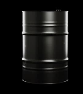 Black barrel with oil