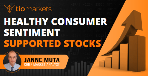 Healthy US consumer sentiment supported stocks