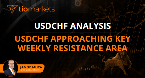 USDCHF analysis | USDCHF approaching key weekly resistance area