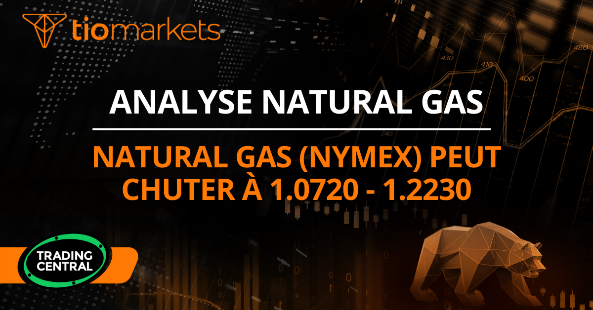 Natural Gas (NYMEX) peut chuter à 1.0720 - 1.2230