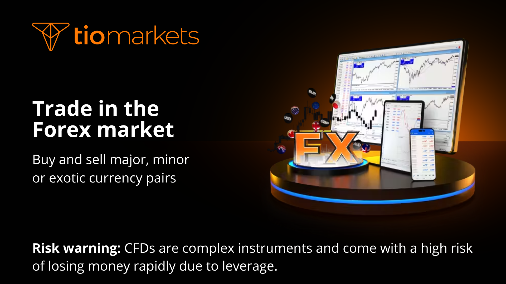 TIOmarkets | Forex market trading | Online Forex trading