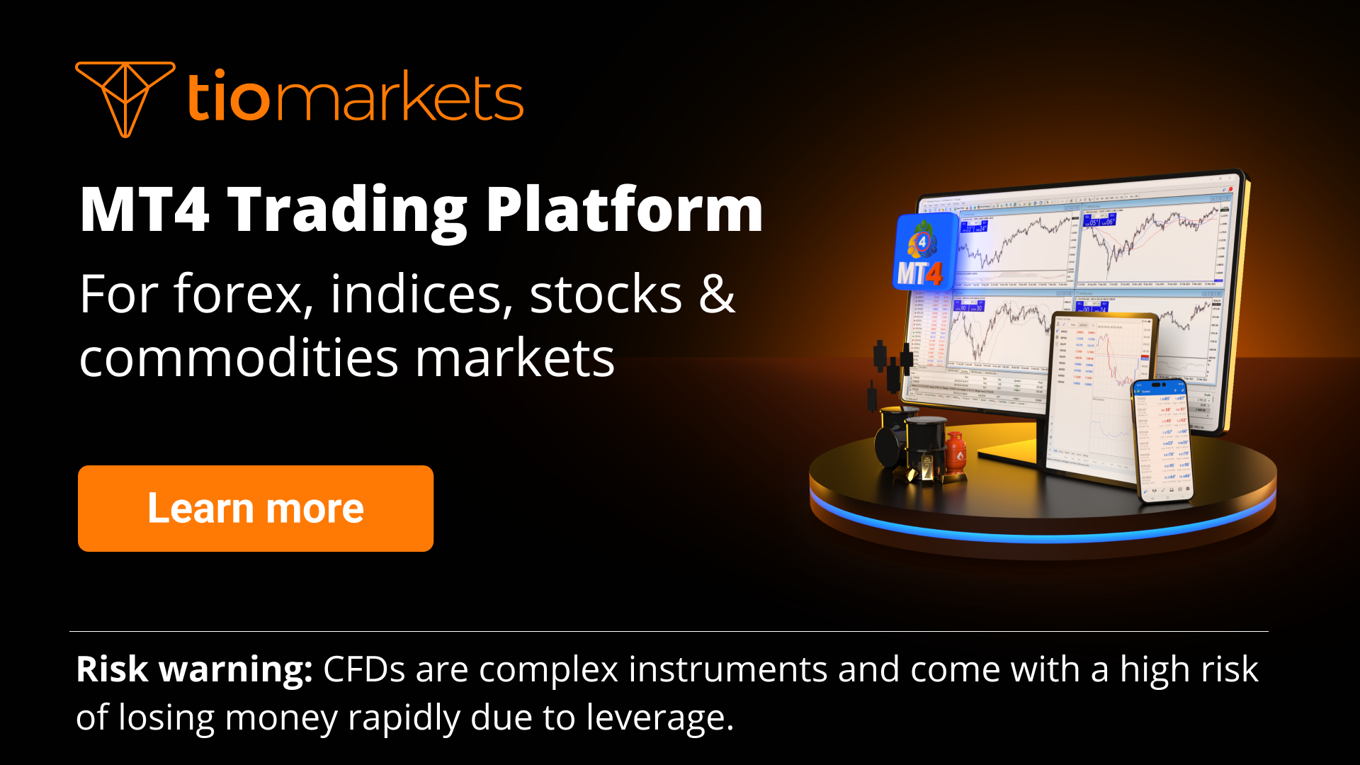 TIOmarkets | MT4 | Metatrader 4线上CFD交易平台